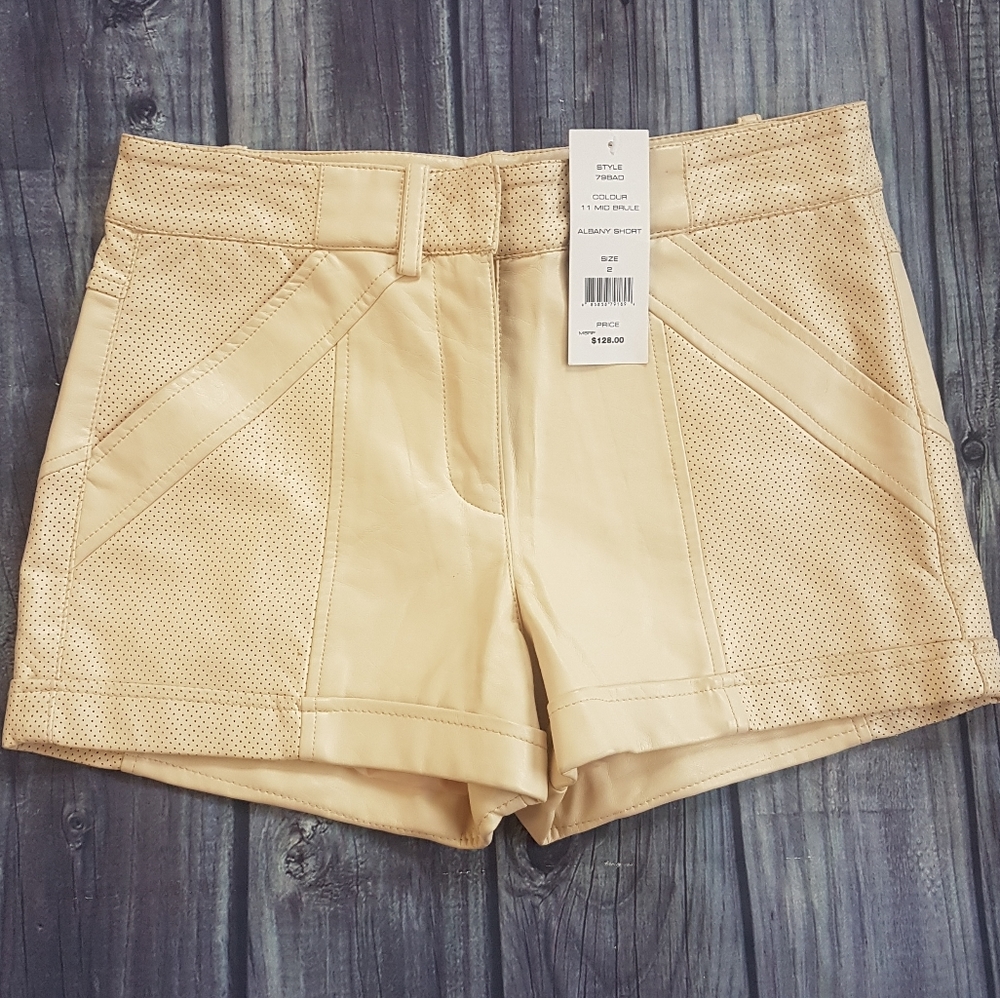 French Connection Leather Shorts